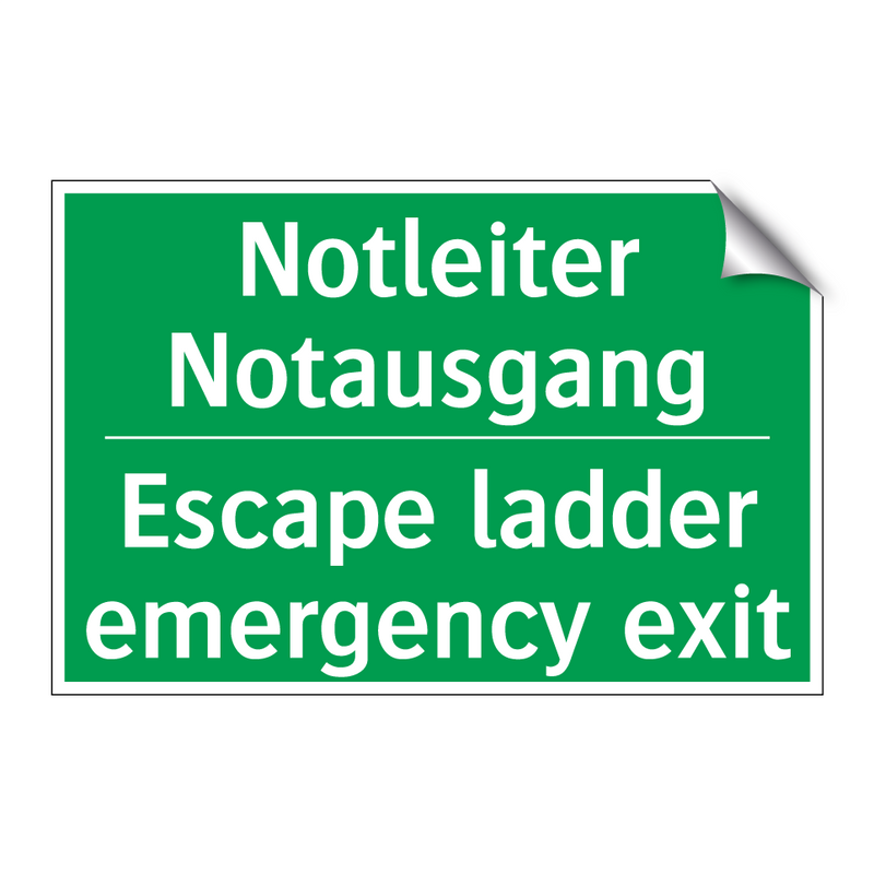 Notleiter Notausgang - Escape ladder emergency exit