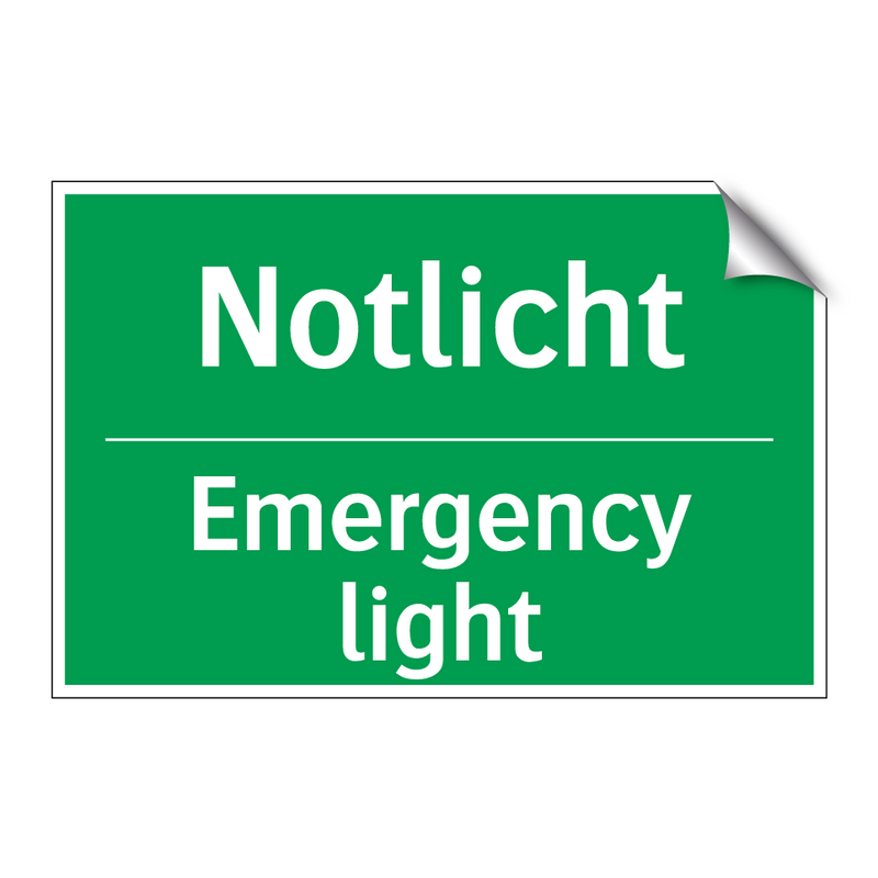 Notlicht - Emergency light