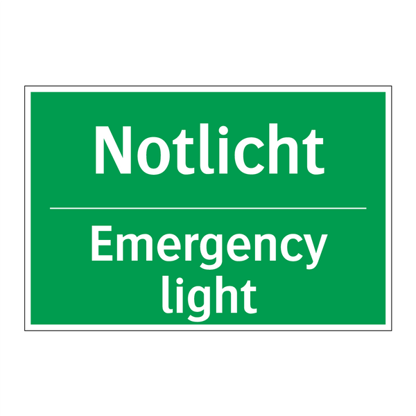 Notlicht - Emergency light