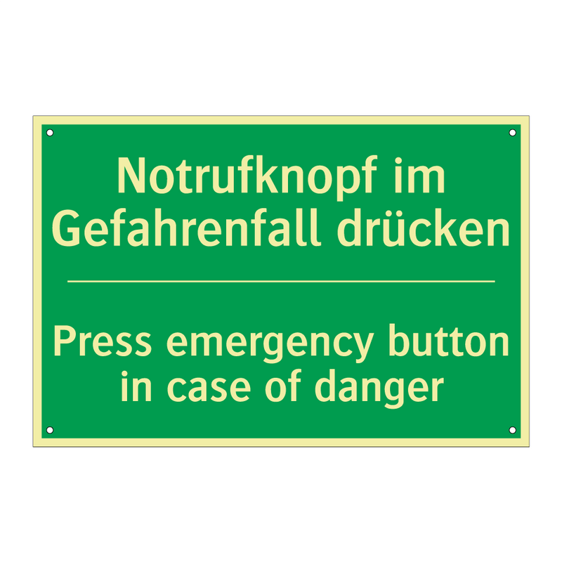 Notrufknopf im Gefahrenfall drücken /.../ - Press emergency button in case /.../