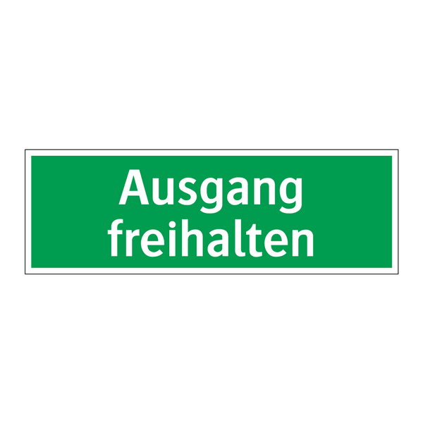 Ausgang freihalten