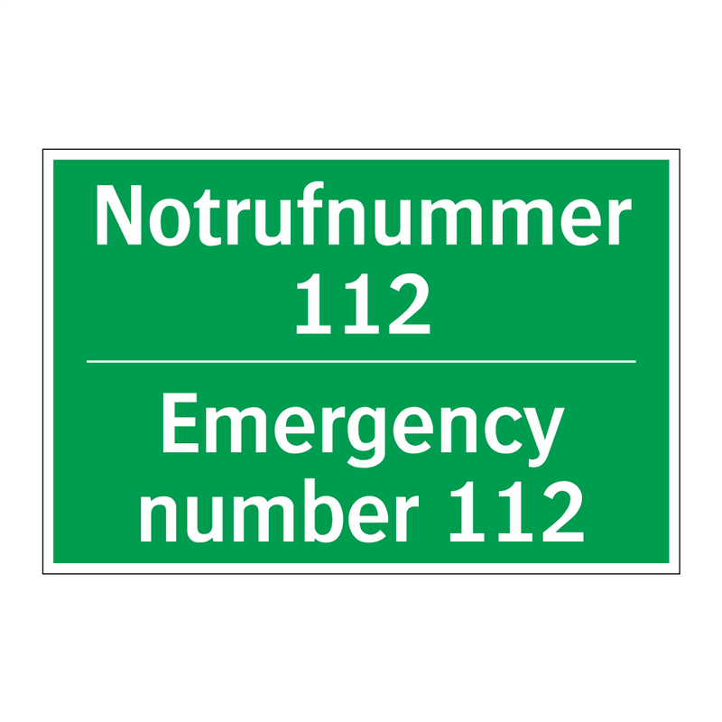 Notrufnummer 112 - Emergency number 112