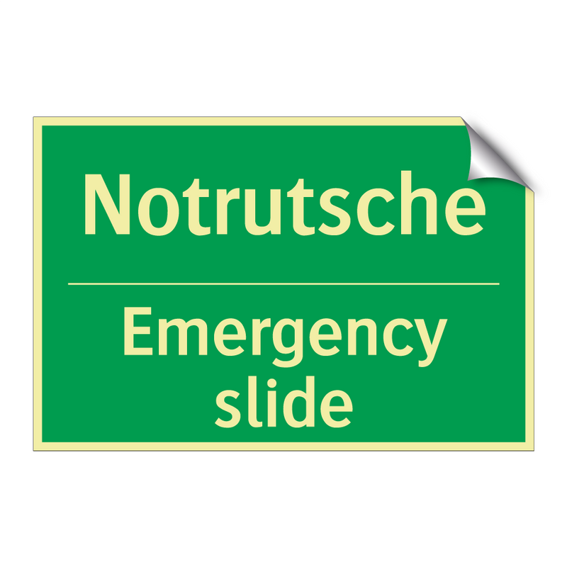 Notrutsche - Emergency slide