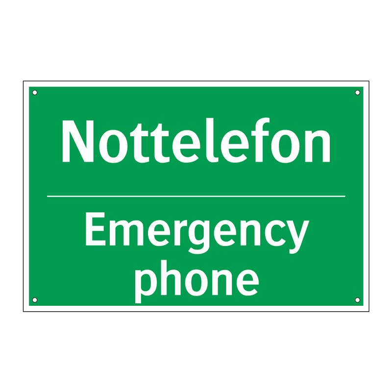 Nottelefon - Emergency phone