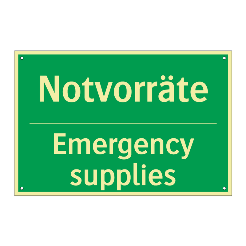 Notvorräte - Emergency supplies