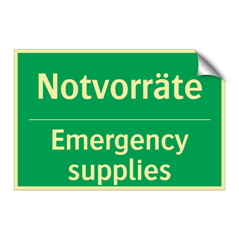 Notvorräte - Emergency supplies