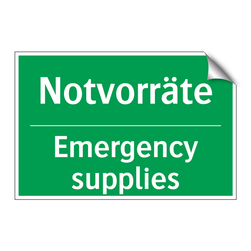 Notvorräte - Emergency supplies