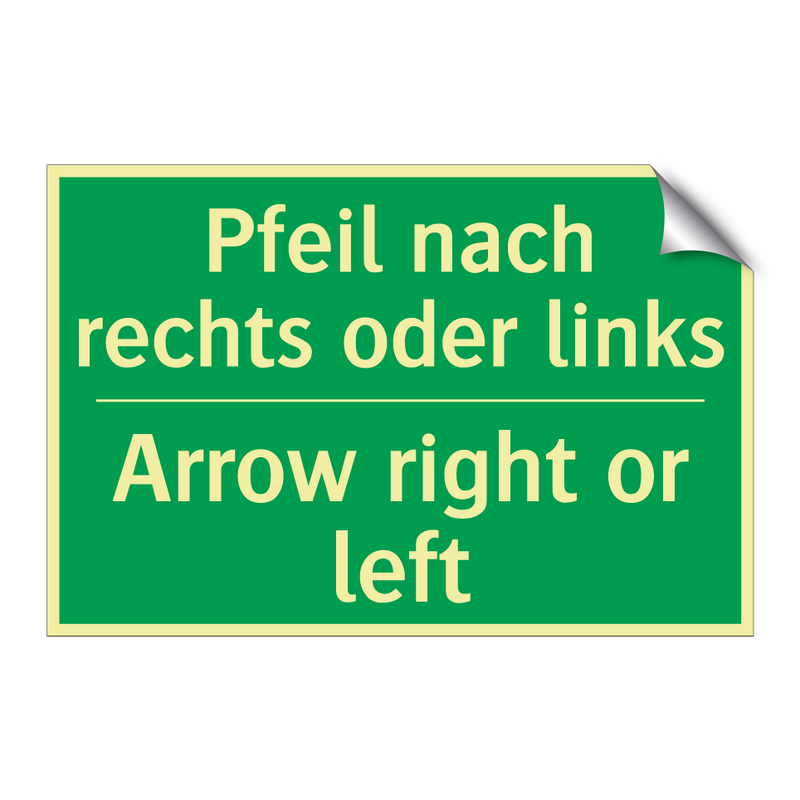 Pfeil nach rechts oder links - Arrow right or left