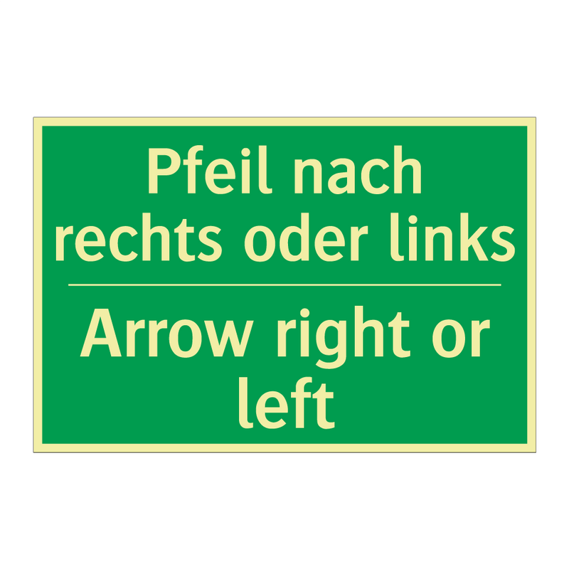 Pfeil nach rechts oder links - Arrow right or left