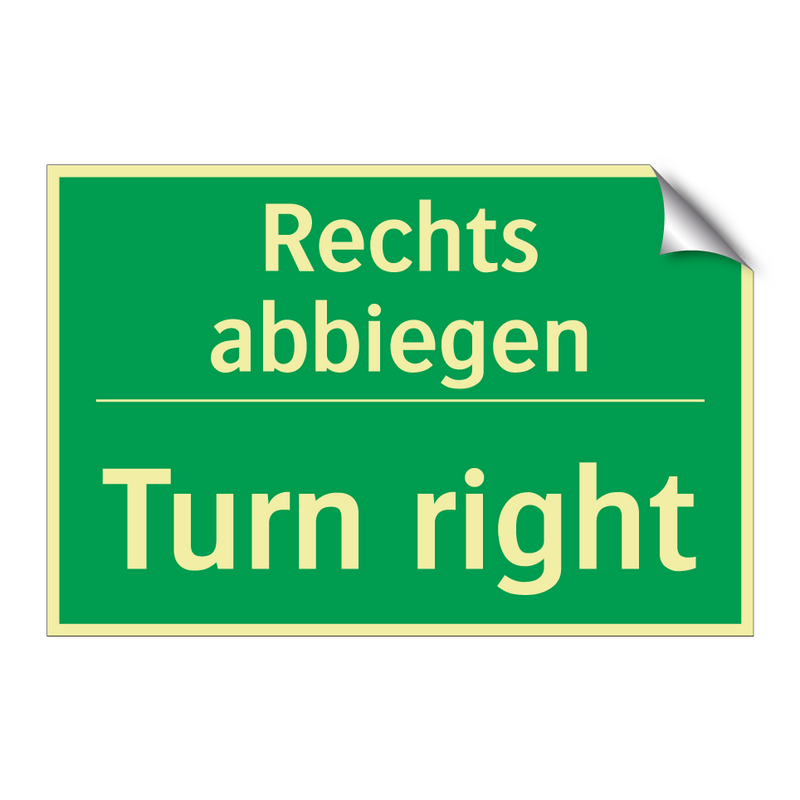 Rechts abbiegen - Turn right