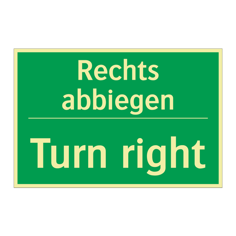 Rechts abbiegen - Turn right