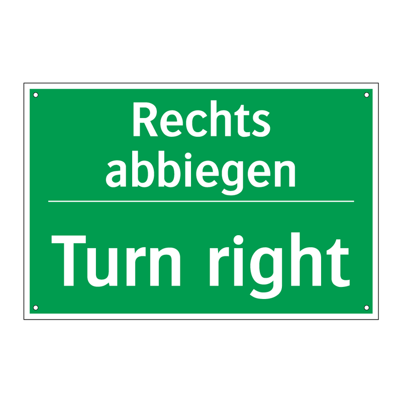 Rechts abbiegen - Turn right