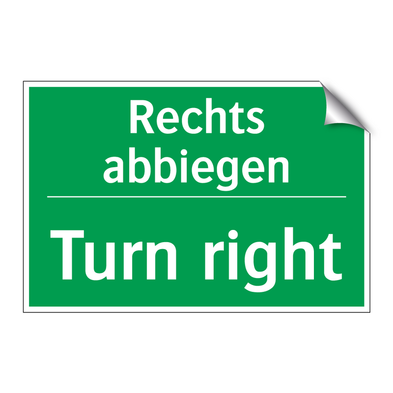 Rechts abbiegen - Turn right