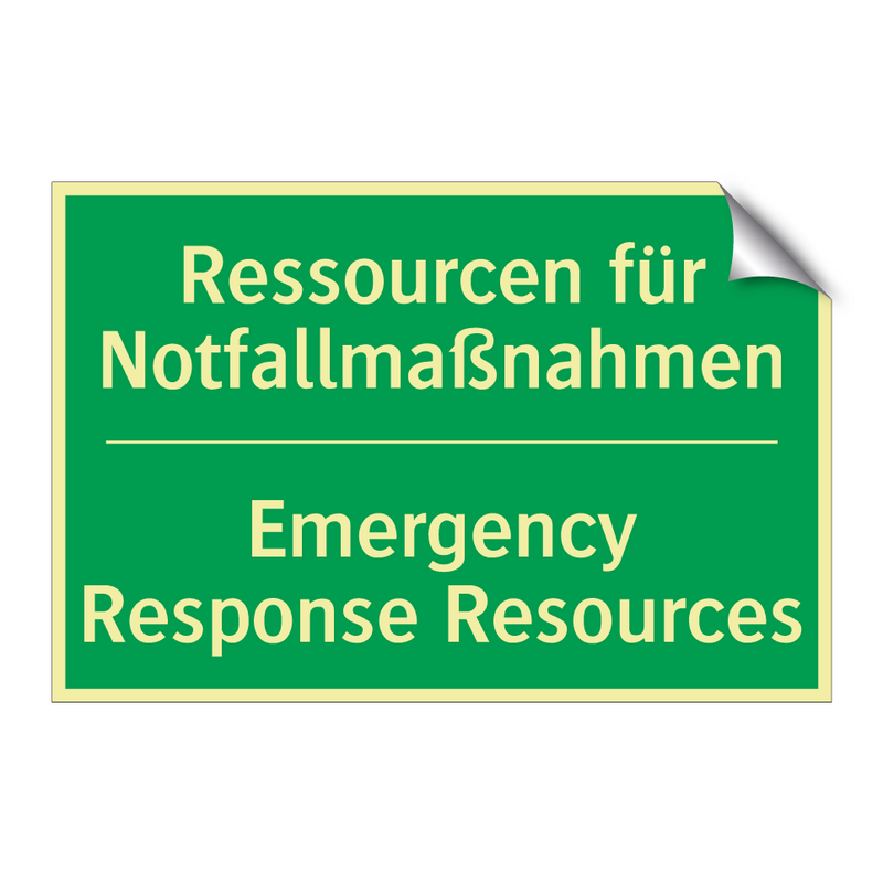 Ressourcen für Notfallmaßnahmen /.../ - Emergency Response Resources