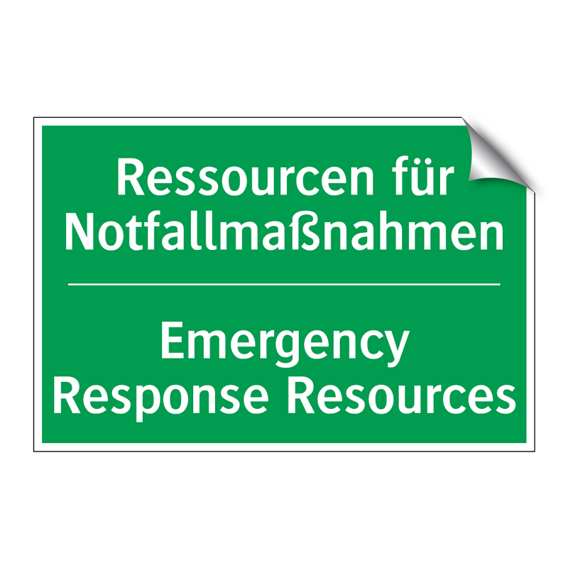 Ressourcen für Notfallmaßnahmen /.../ - Emergency Response Resources