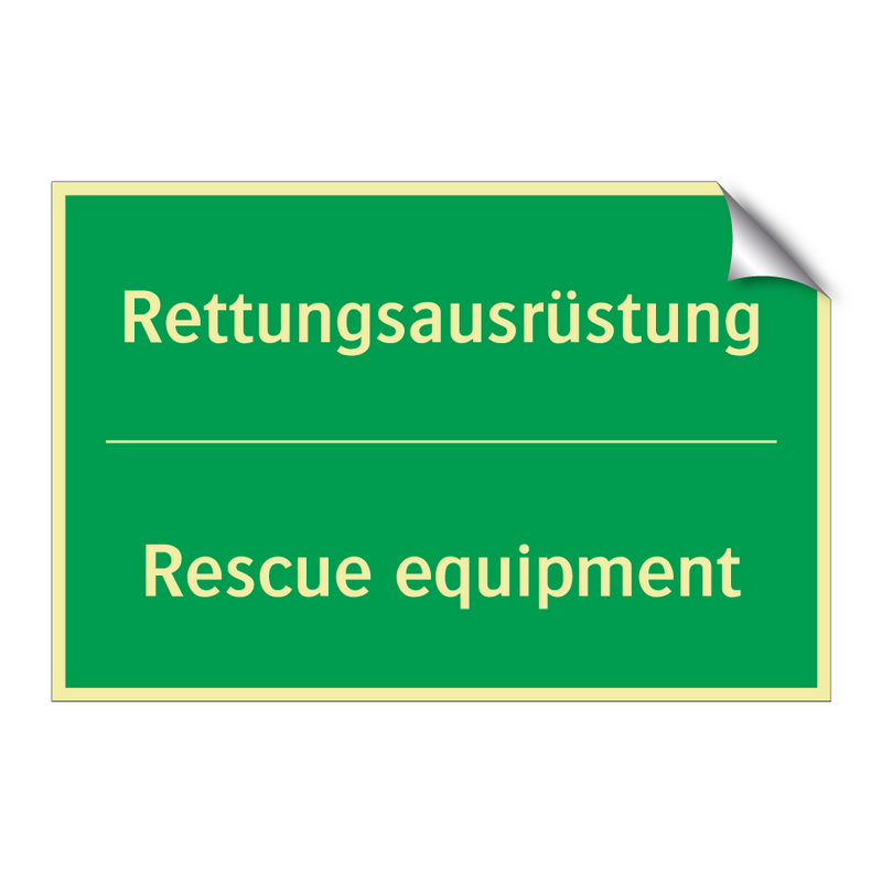 Rettungsausrüstung - Rescue equipment