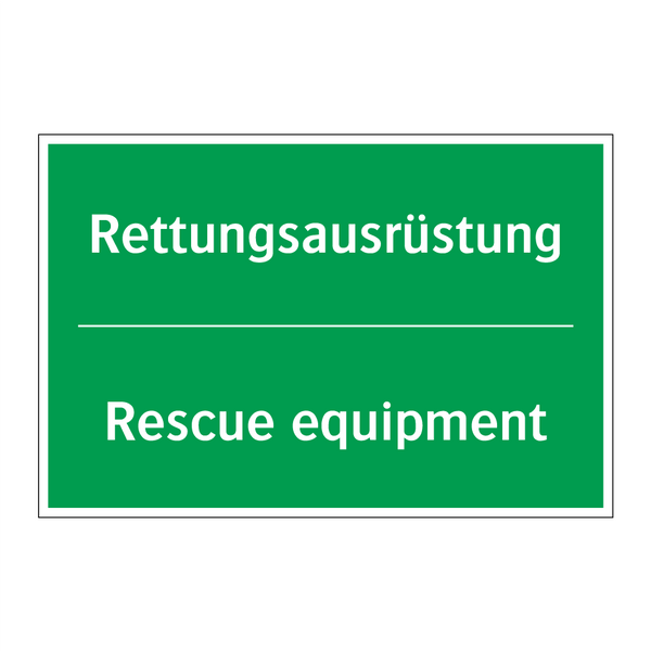 Rettungsausrüstung - Rescue equipment