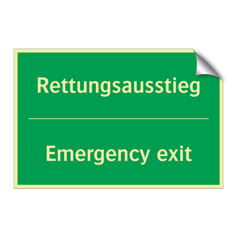 Rettungsausstieg - Emergency exit