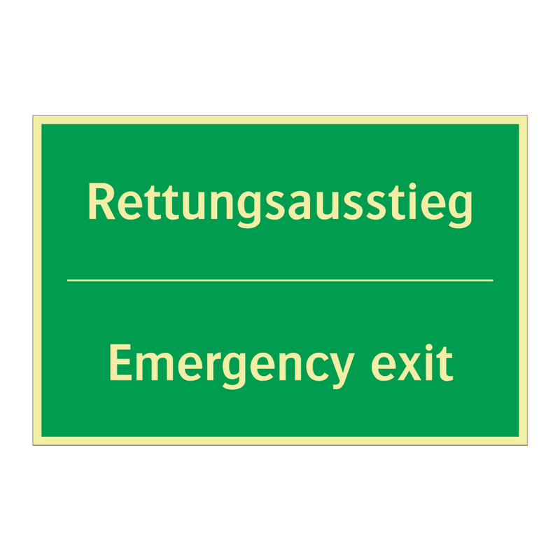 Rettungsausstieg - Emergency exit