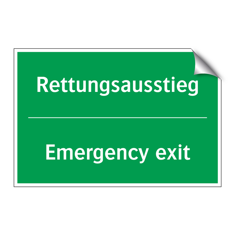 Rettungsausstieg - Emergency exit