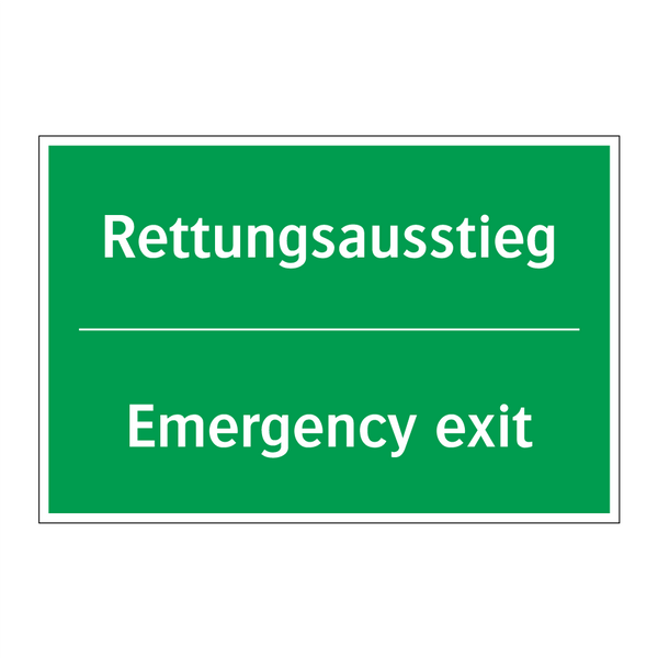 Rettungsausstieg - Emergency exit