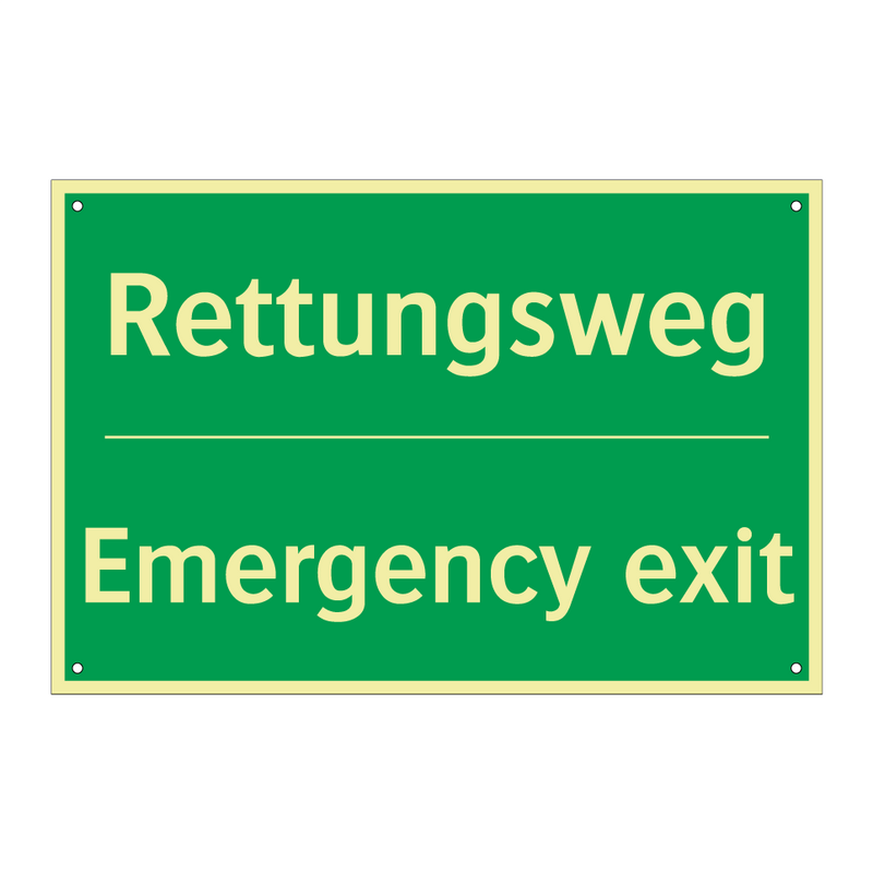 Rettungsweg - Emergency exit