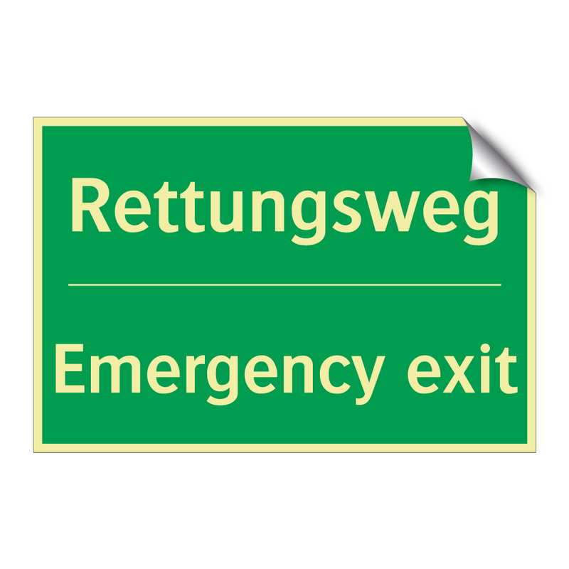 Rettungsweg - Emergency exit