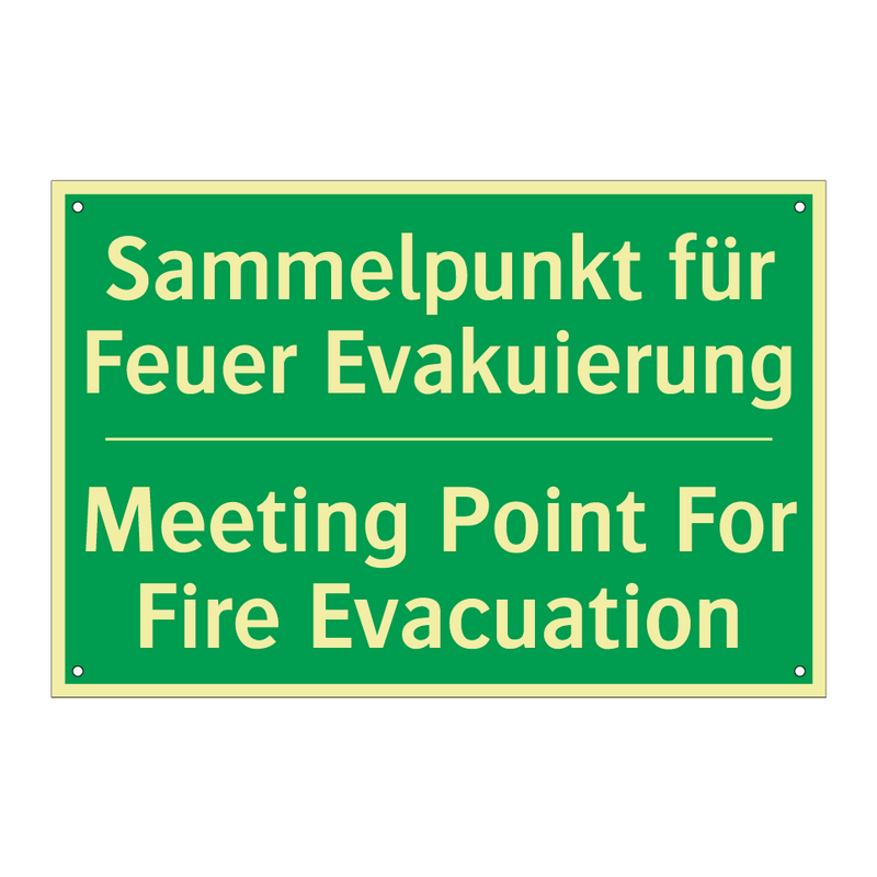 Sammelpunkt für Feuer Evakuierung /.../ - Meeting Point For Fire Evacuation /.../