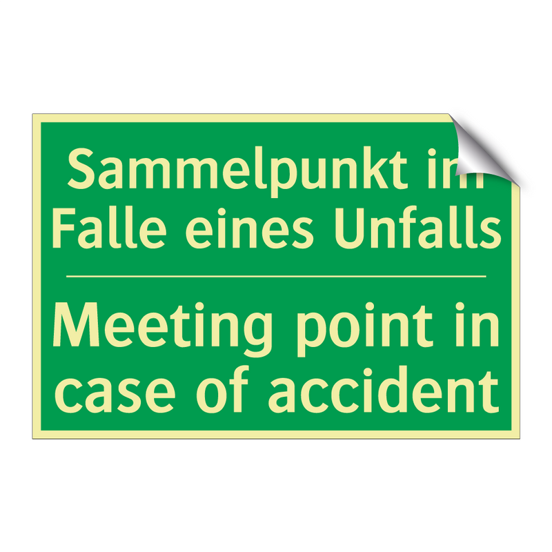 Sammelpunkt im Falle eines Unfalls /.../ - Meeting point in case of accident /.../