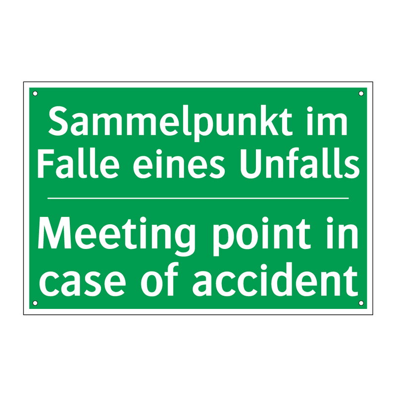 Sammelpunkt im Falle eines Unfalls /.../ - Meeting point in case of accident /.../