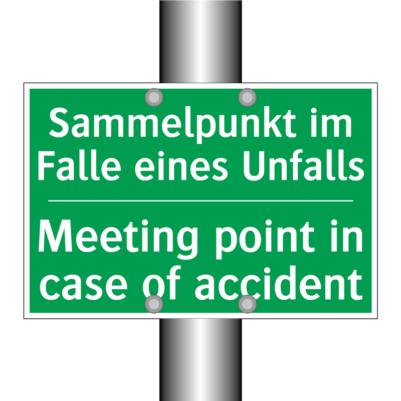 Sammelpunkt im Falle eines Unfalls /.../ - Meeting point in case of accident /.../