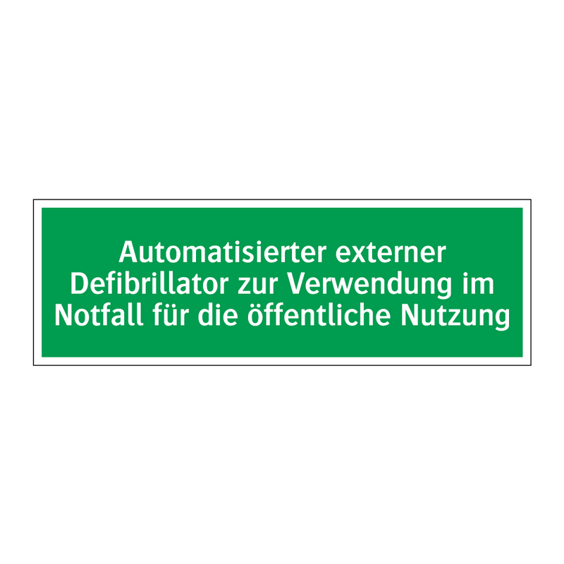 Automatisierter externer Defibrillator zur Verwendung im Notfall für die /../