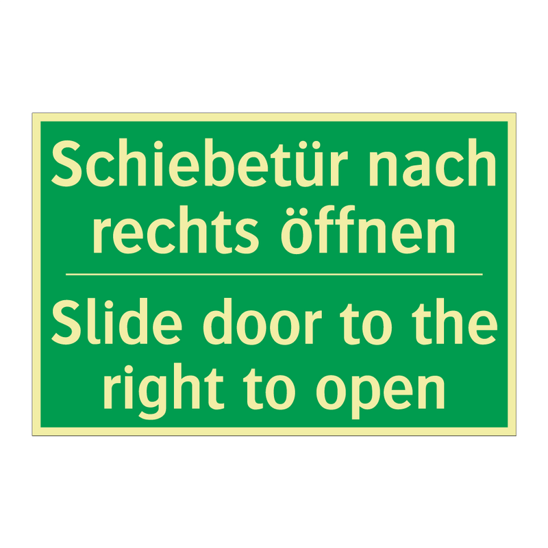 Schiebetür nach rechts öffnen - Slide door to the right to open /.../