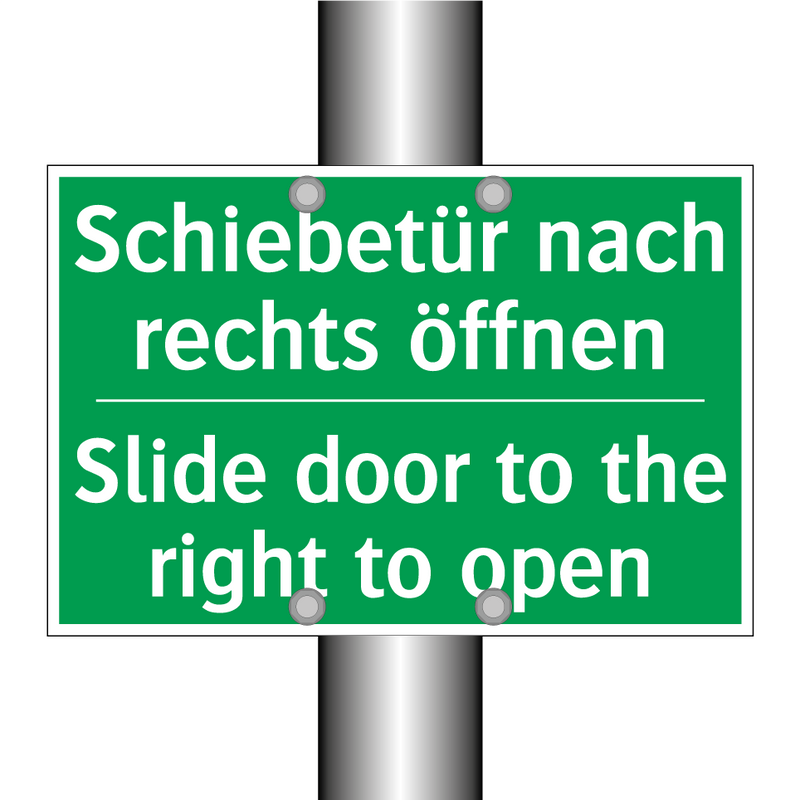 Schiebetür nach rechts öffnen - Slide door to the right to open /.../