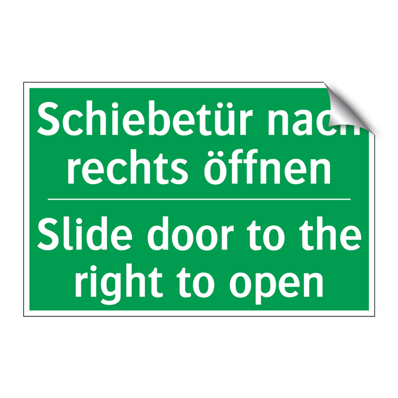 Schiebetür nach rechts öffnen - Slide door to the right to open /.../