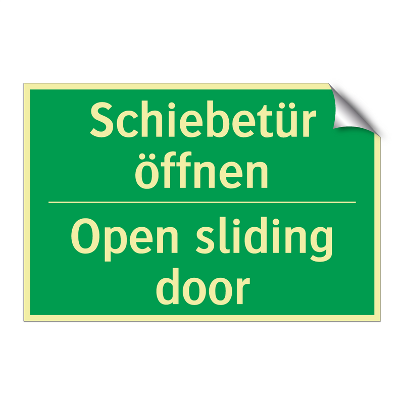 Schiebetür öffnen - Open sliding door