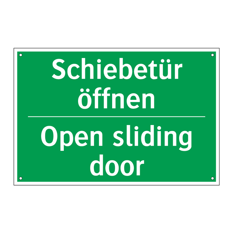 Schiebetür öffnen - Open sliding door