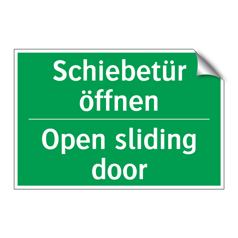 Schiebetür öffnen - Open sliding door