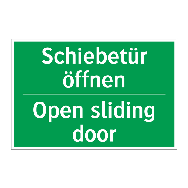 Schiebetür öffnen - Open sliding door