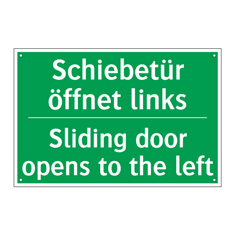 Schiebetür öffnet links - Sliding door opens to the left