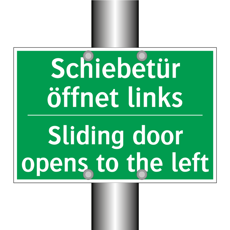 Schiebetür öffnet links - Sliding door opens to the left