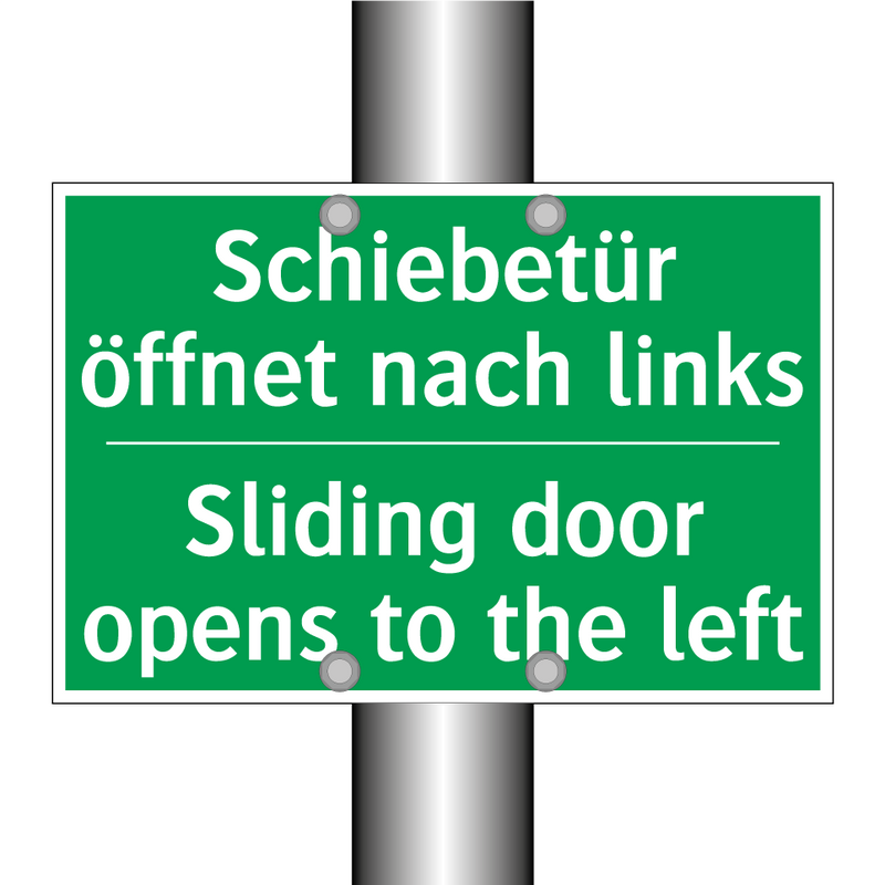 Schiebetür öffnet nach links - Sliding door opens to the left