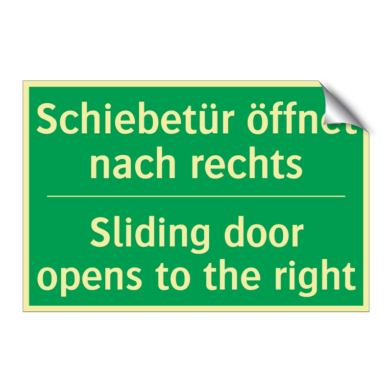 Schiebetür öffnet nach rechts - Sliding door opens to the right /.../