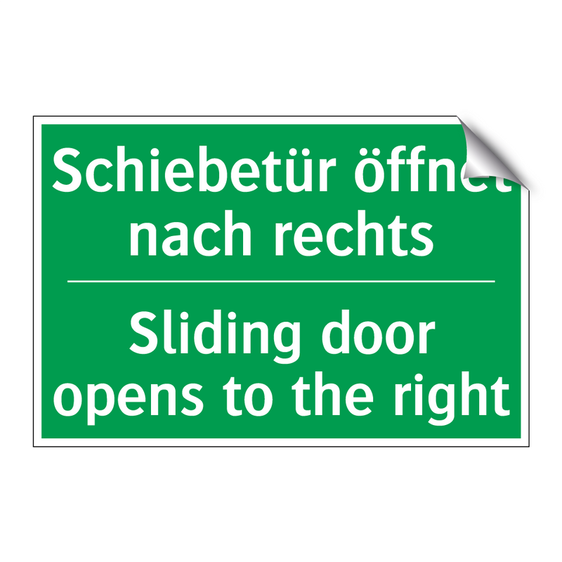 Schiebetür öffnet nach rechts - Sliding door opens to the right /.../