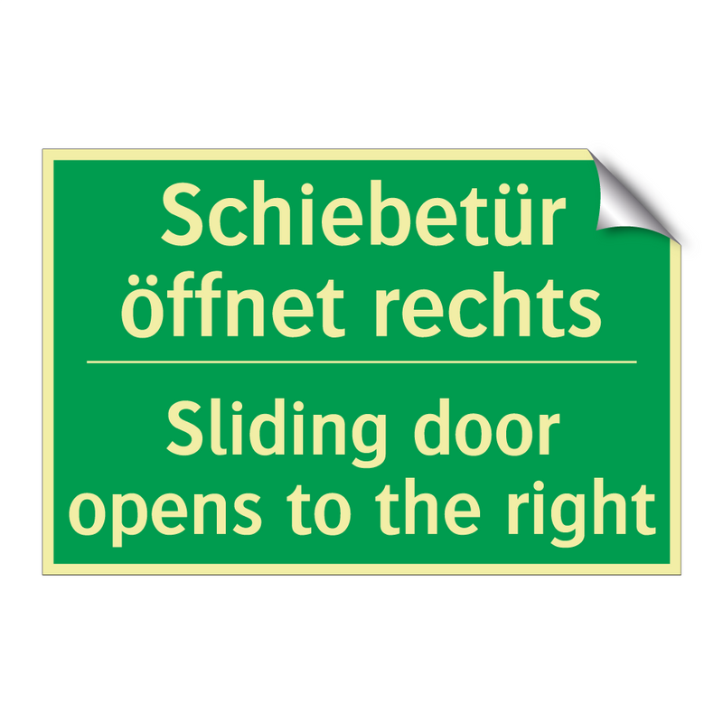 Schiebetür öffnet rechts - Sliding door opens to the right /.../