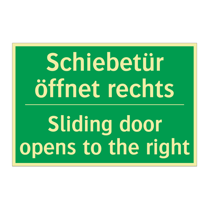 Schiebetür öffnet rechts - Sliding door opens to the right /.../