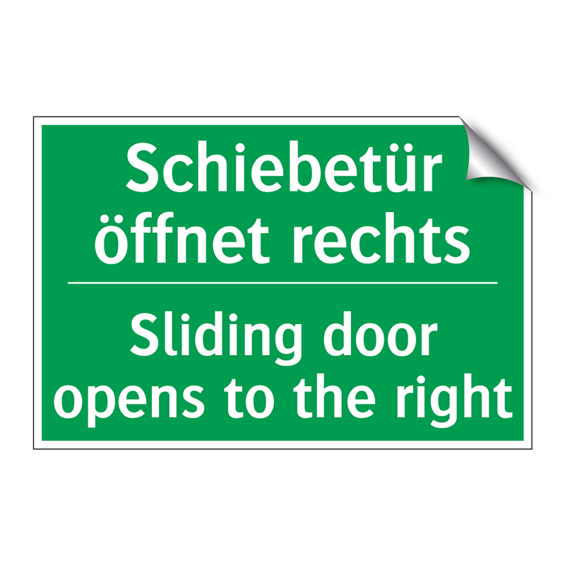 Schiebetür öffnet rechts - Sliding door opens to the right /.../