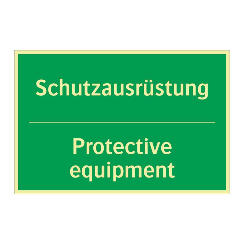 Schutzausrüstung - Protective equipment