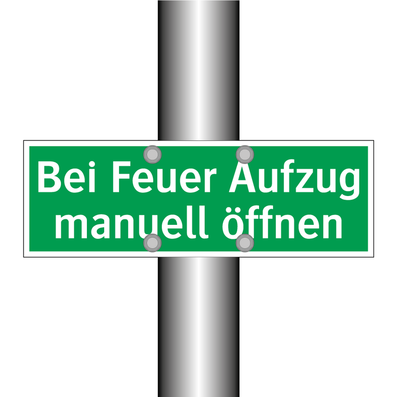 Bei Feuer Aufzug manuell öffnen