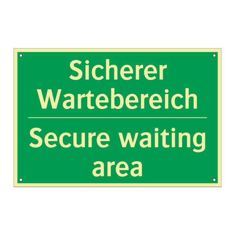 Sicherer Wartebereich - Secure waiting area